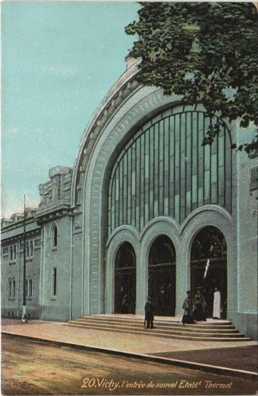 Carte postale ancienne Vichy Etablissement Thermal , Entree à Vichy
