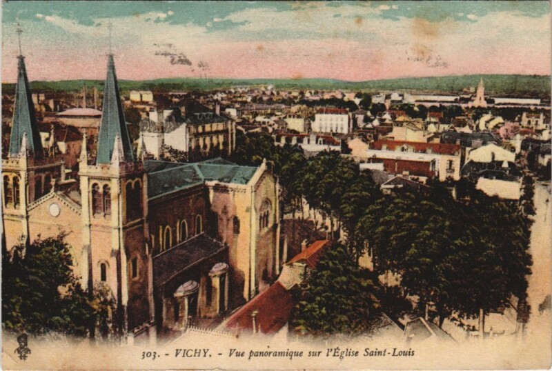 Carte postale ancienne Vichy vue panoramique à Vichy