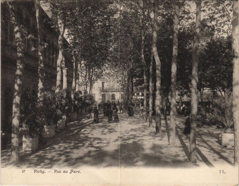 Carte postale ancienne Vichy vue au parc à Vichy