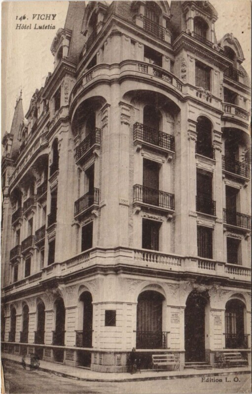 Carte postale ancienne Vichy Hotel Lutetia à Vichy