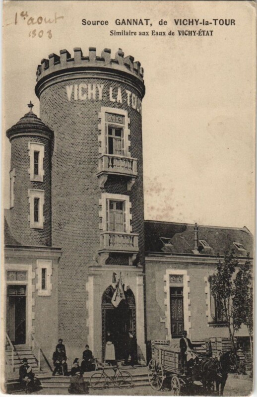 Carte postale ancienne Gannat Source Gannat - De Vichy-la-Tour à Gannat
