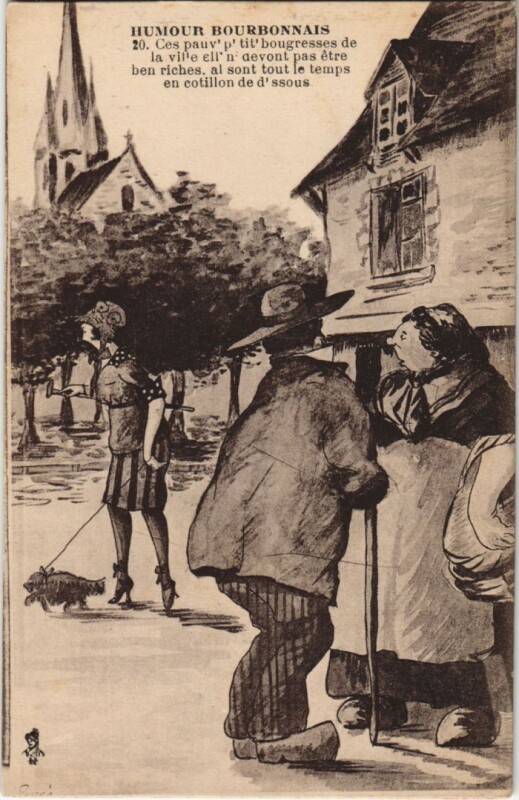 Carte postale ancienne Humour Bourbonnais