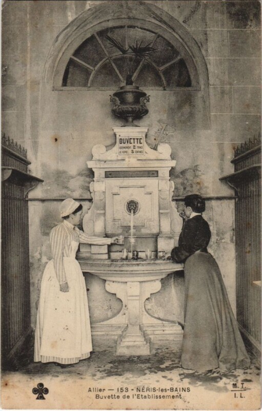 Carte postale ancienne Neris-les-Bains Buvette de l'Etablissement