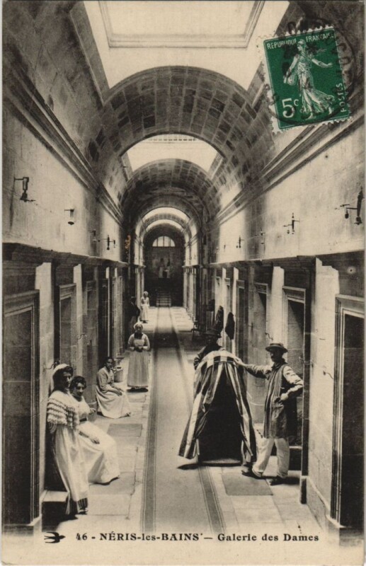 Carte postale ancienne Neris-les-Bains Galerie des Dames