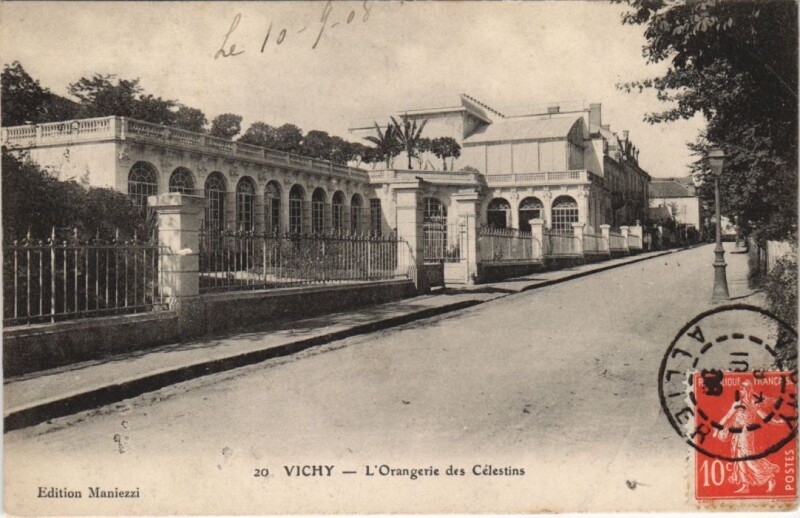 Carte postale ancienne Vichy L'Orangerie des Celestins à Vichy