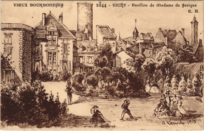 Carte postale ancienne Vichy Pavillon de Madame de Sevigne à Vichy