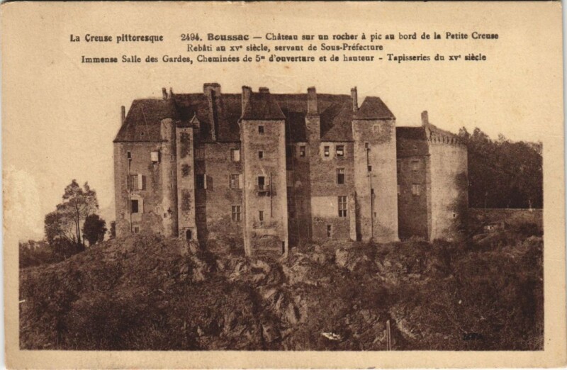 Carte postale ancienne Boussac Chateau de Barraire