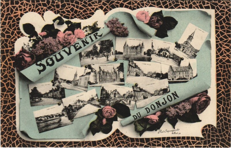 Carte postale ancienne Le Donjon Scenes au Donjon