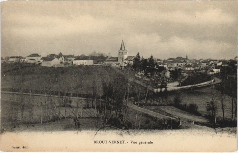 Carte postale ancienne Brout-Vernet Vue Generale