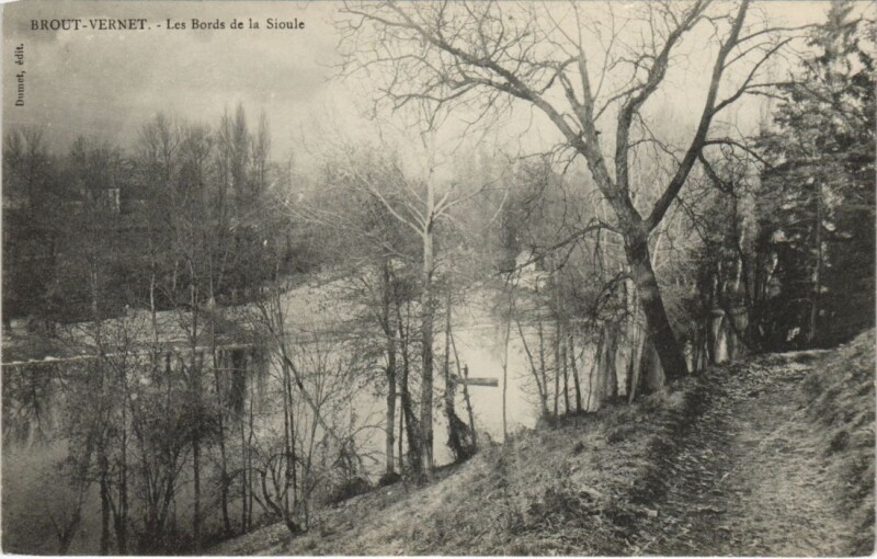 Carte postale ancienne Brout-Vernet Les Bords de la Sioule