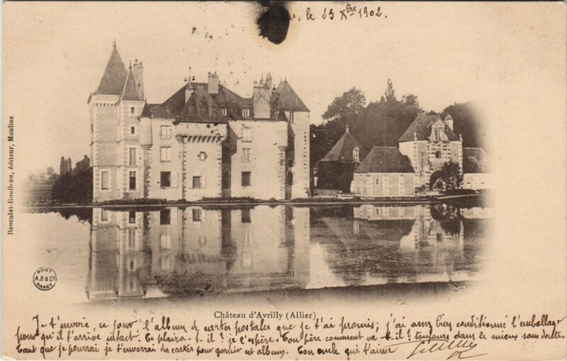Carte postale ancienne Chateau d'Avrilly à Avrilly