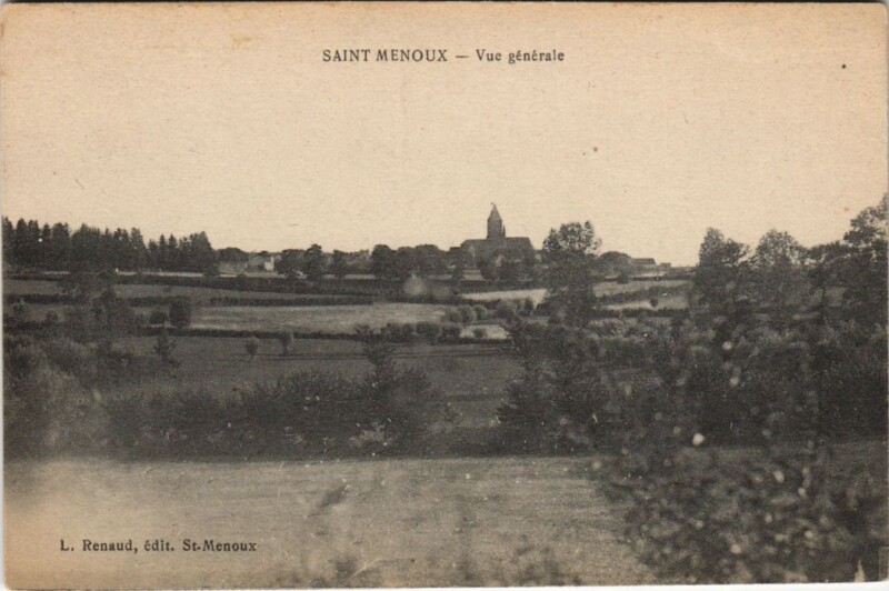 Carte postale ancienne Saint-Menoux Vue Generale à Saint-Menoux