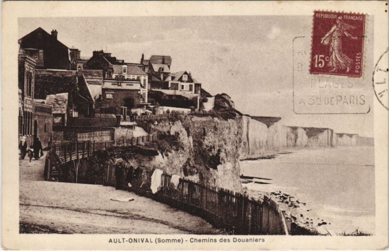 Carte postale ancienne Ault Chemin des Douaniers