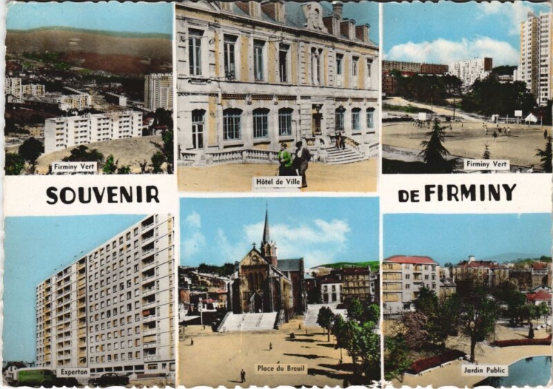 Carte postale ancienne Firminy Souvenir à Firminy
