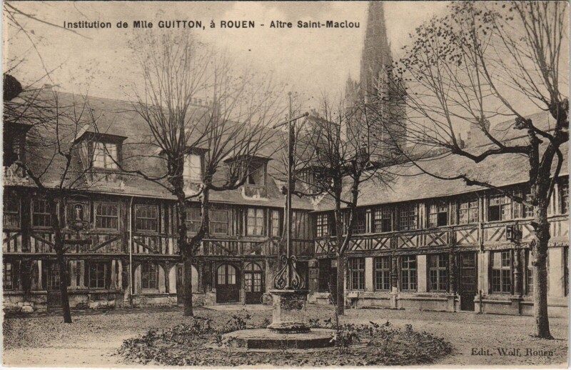 Carte postale ancienne Rouen - Aitre Saint-maclou à Rouen