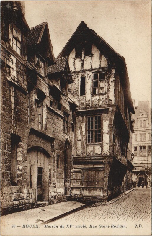 Carte postale ancienne Rouen - Maison du xv seicle à Rouen