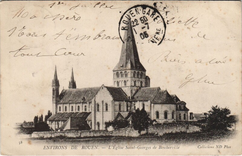 Carte postale ancienne Env. De Rouen - L'Eglise St.georges à Rouen