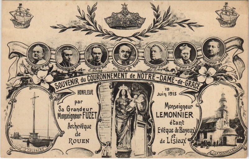 Carte postale ancienne Souvenir du COURONNEment de notre dame