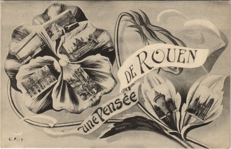 Carte postale ancienne Unepensée de Rouen à Rouen