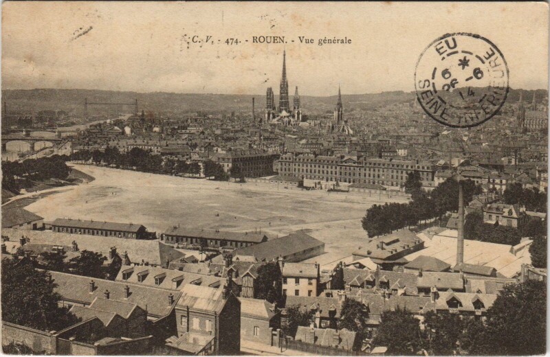 Carte postale ancienne Rouen - Vue générale à Rouen