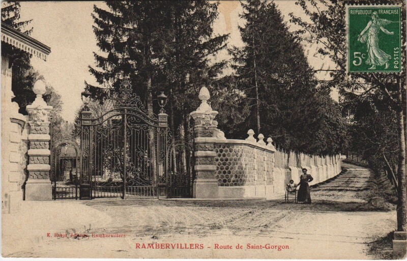 Carte postale ancienne RAMBERVILLEs - Route de Saint-Gorgon à Saint-Gorgon
