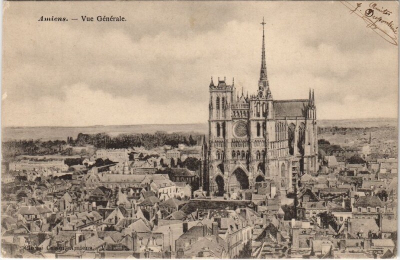 Carte postale ancienne Amiens vue generale à Amiens