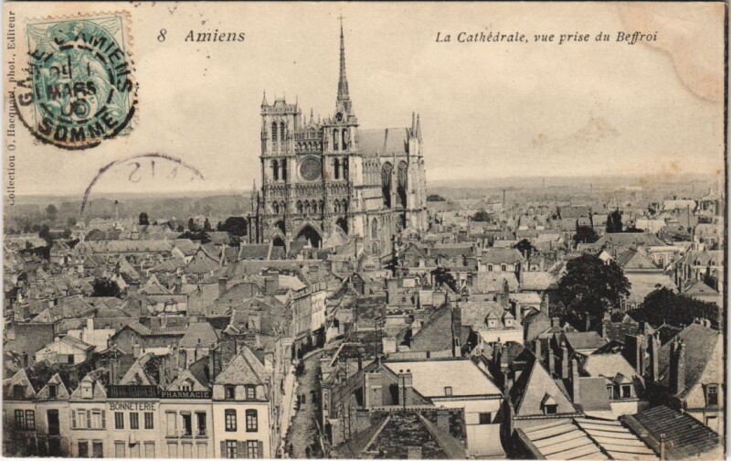 Carte postale ancienne Amiens La Cathedrale à Amiens