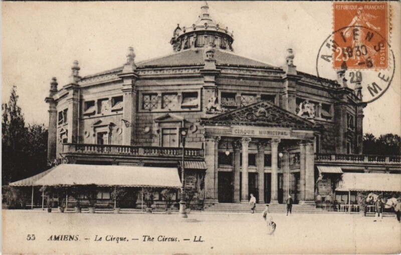 Carte postale ancienne Amiens Le Cirque à Amiens