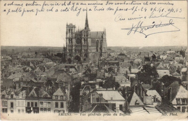 Carte postale ancienne Amiens vue generale à Amiens