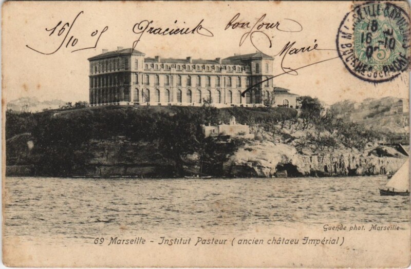 Carte postale ancienne Marseille - Institut pasteur à Marseille