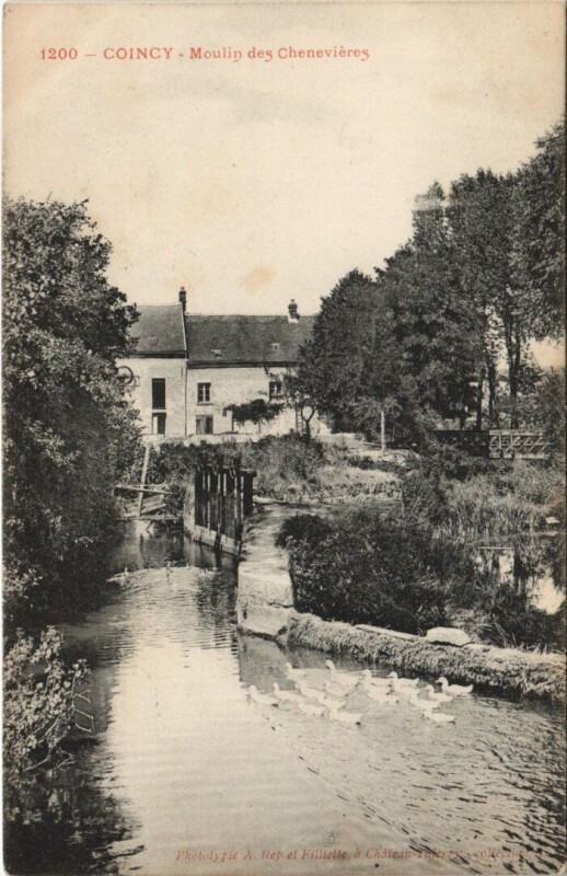 Carte postale ancienne Coincy Route de brecy à Coincy