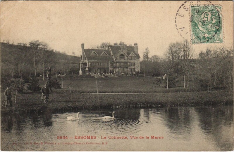 Carte postale ancienne Essomes La Colinette, Vue de La Marne