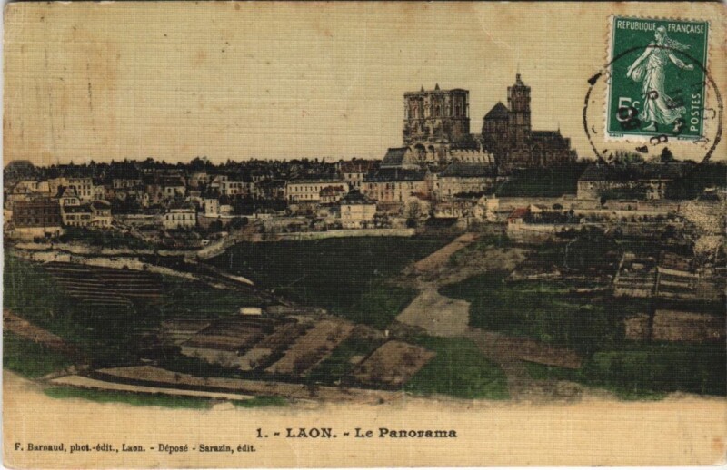 Carte postale ancienne Laon Le panorama