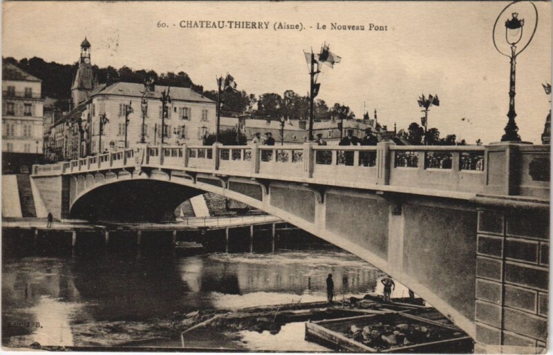 Carte postale ancienne Chateau-Thierry Le nouvean pont