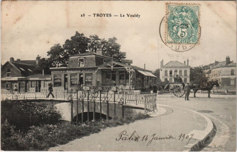 Carte postale ancienne Troyes Le Vouldy à Troyes