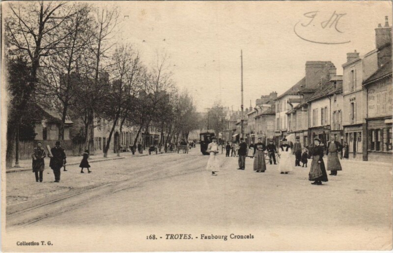 Carte postale ancienne Troyes Fg Croncels à Troyes