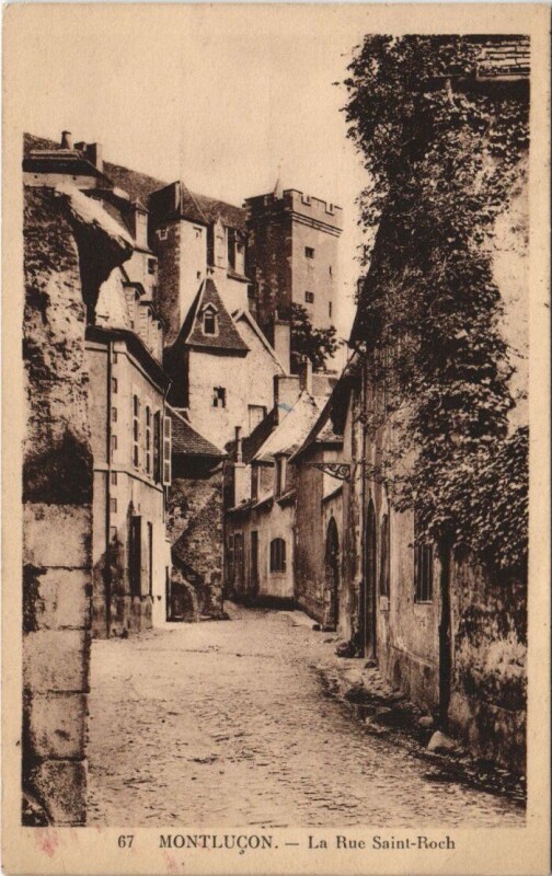 Carte postale ancienne Montlucon Rue Saint-Roch