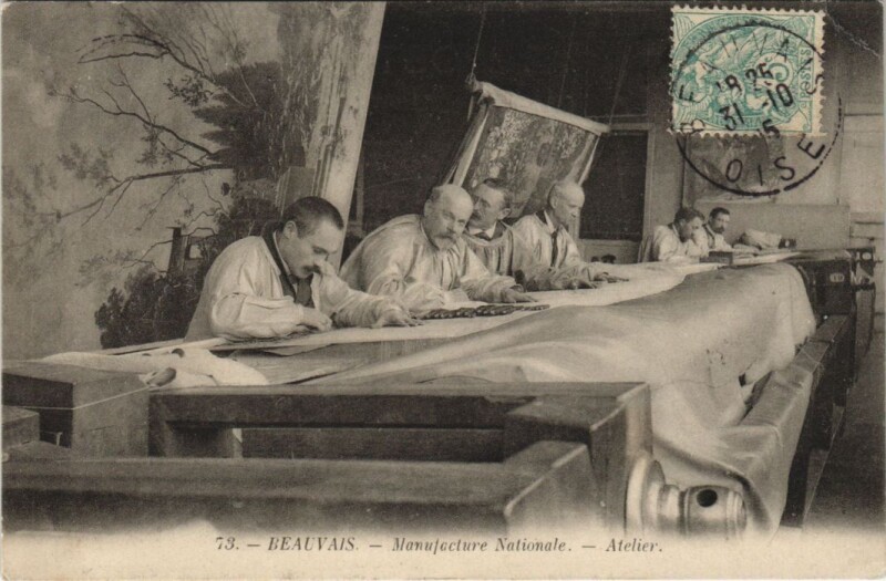 Carte postale ancienne Beauvais Manufacture Nationale Atelier à Beauvais
