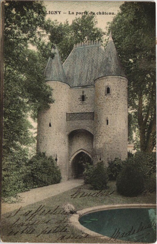 Carte postale ancienne Jaligny La porte du Chateau