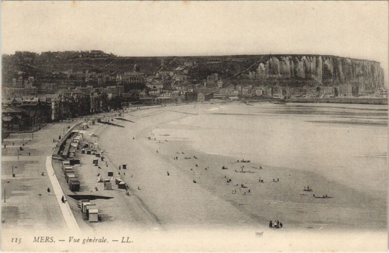 Carte postale ancienne Mers-Les-Bains Vue generale à Mers-les-Bains
