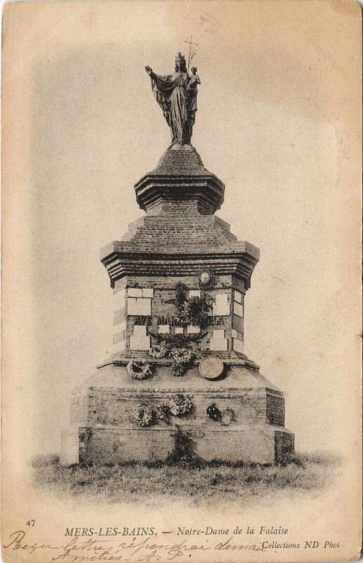 Carte postale ancienne Mers-Les-Bains Notre-Dame de la Falaise à Mers-les-Bains