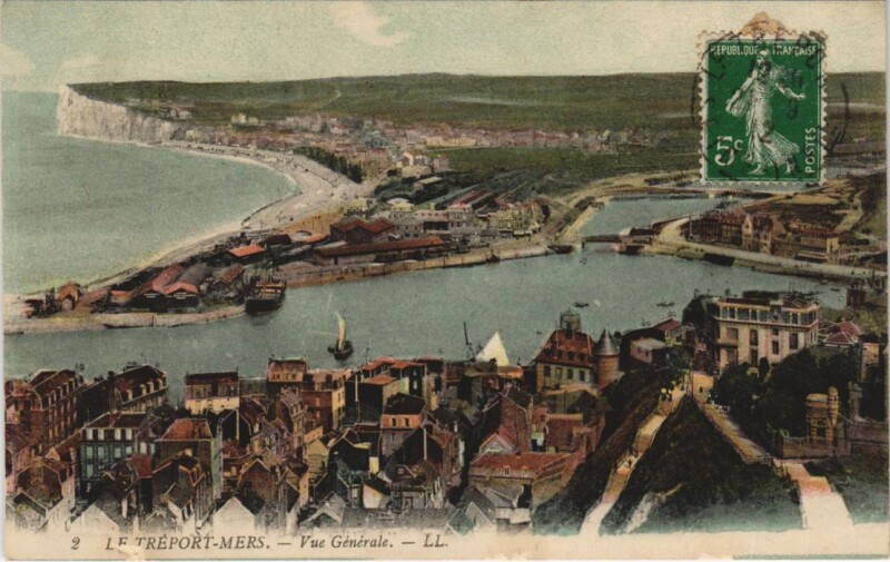 Carte postale ancienne Mers-Les-Bains Vue generale à Mers-les-Bains