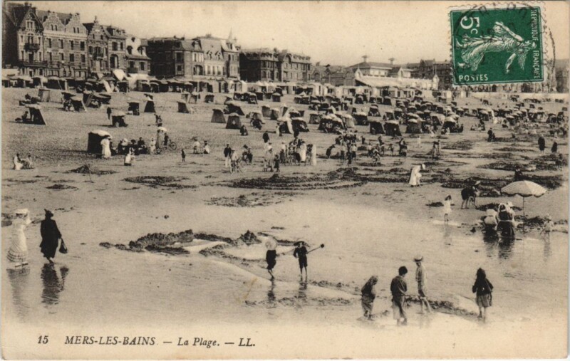 Carte postale ancienne Mers-Les-Bains La Plage à Mers-les-Bains
