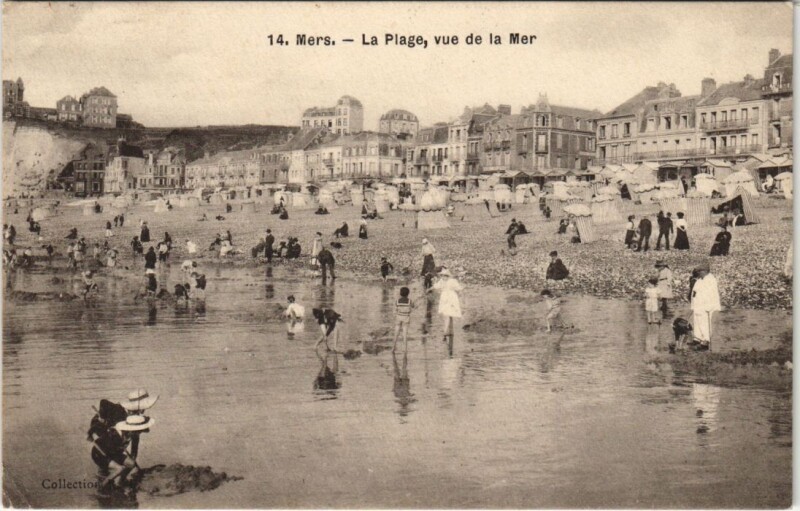 Carte postale ancienne Mers-Les-Bains La Plage à Mers-les-Bains