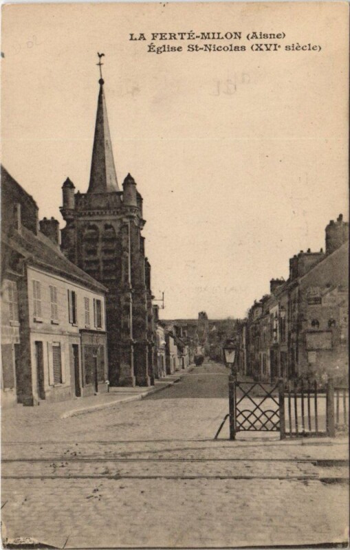 Carte postale ancienne La Ferte-Milon Eglise Saint-nicolas