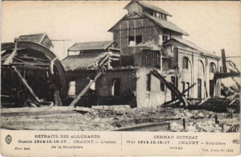 Carte postale ancienne Chauny Sourdiere à Chauny