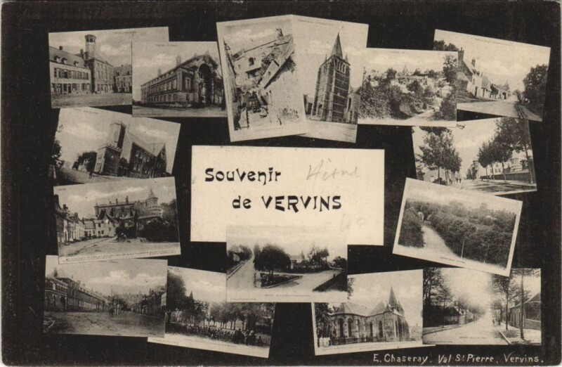 Carte postale ancienne Souvenir de Vervins à Vervins