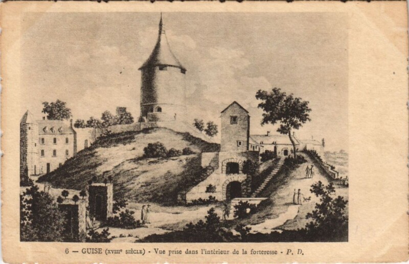Carte postale ancienne Guise Vue Prise dans l'interieur de la à Guise