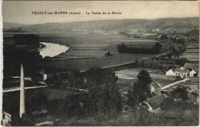 Carte postale ancienne Charly-sur-Marne La vallee de La Marne à Charly-sur-Marne