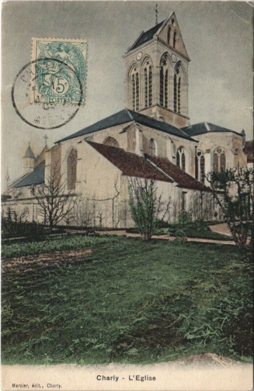 Carte postale ancienne Charly L' Eglise à Harly